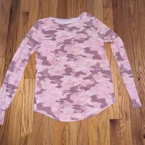 Mudd Pink and Beige Camo Top